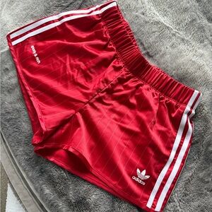 Sporty & Rich Adidas Collegiate Red Shorts